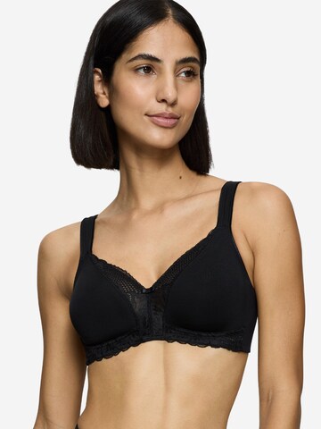 TRIUMPH T-Shirt BH 'Modern Lace + Cotton'‌‌‌‌‌‌‌‌‌ in Schwarz
