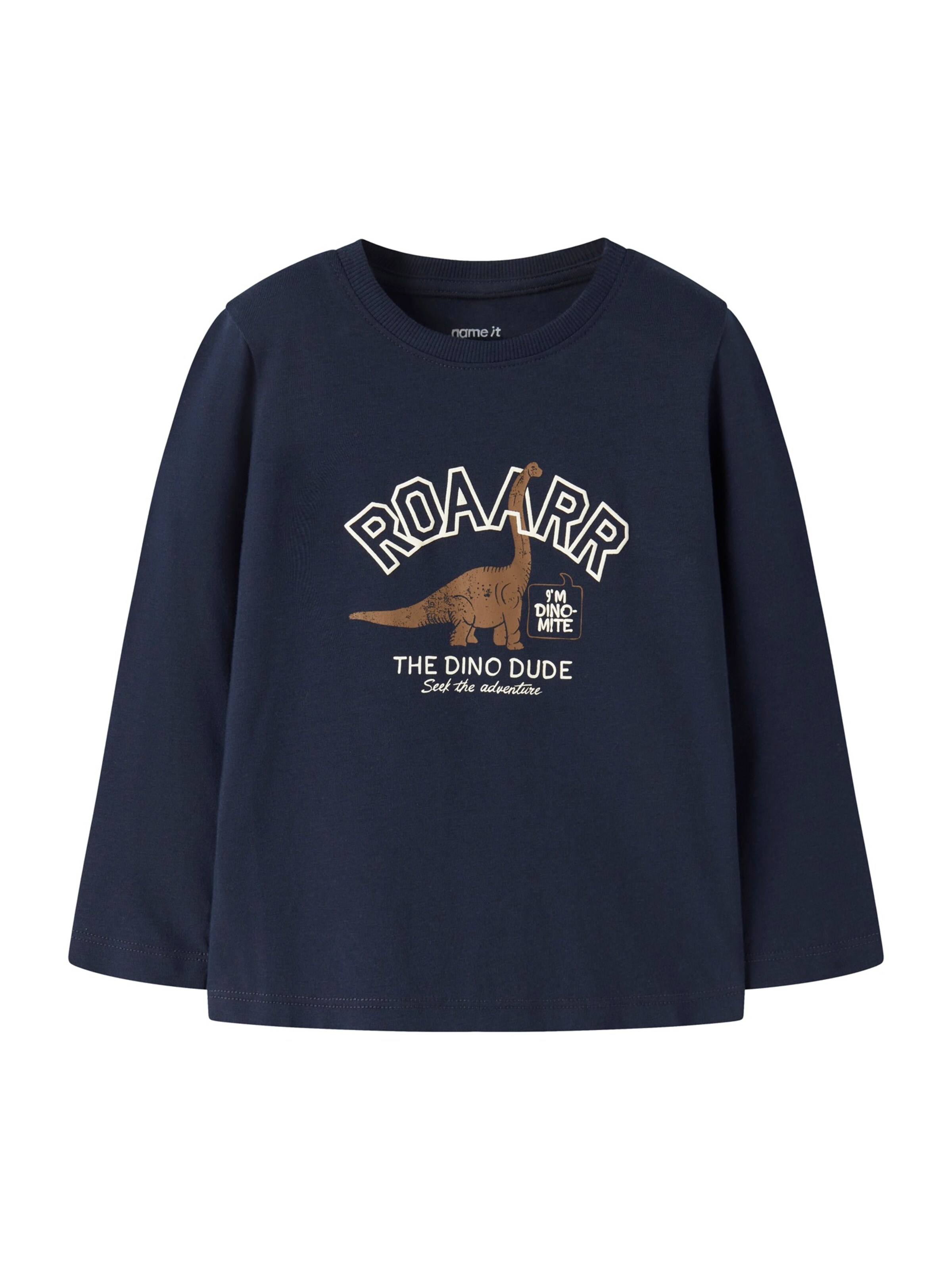Tricou 'NMMRUNI' de la NAME IT pe albastru: față