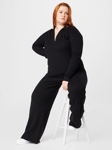 Calvin Klein Curve - Pierna ancha Pantalón en negro