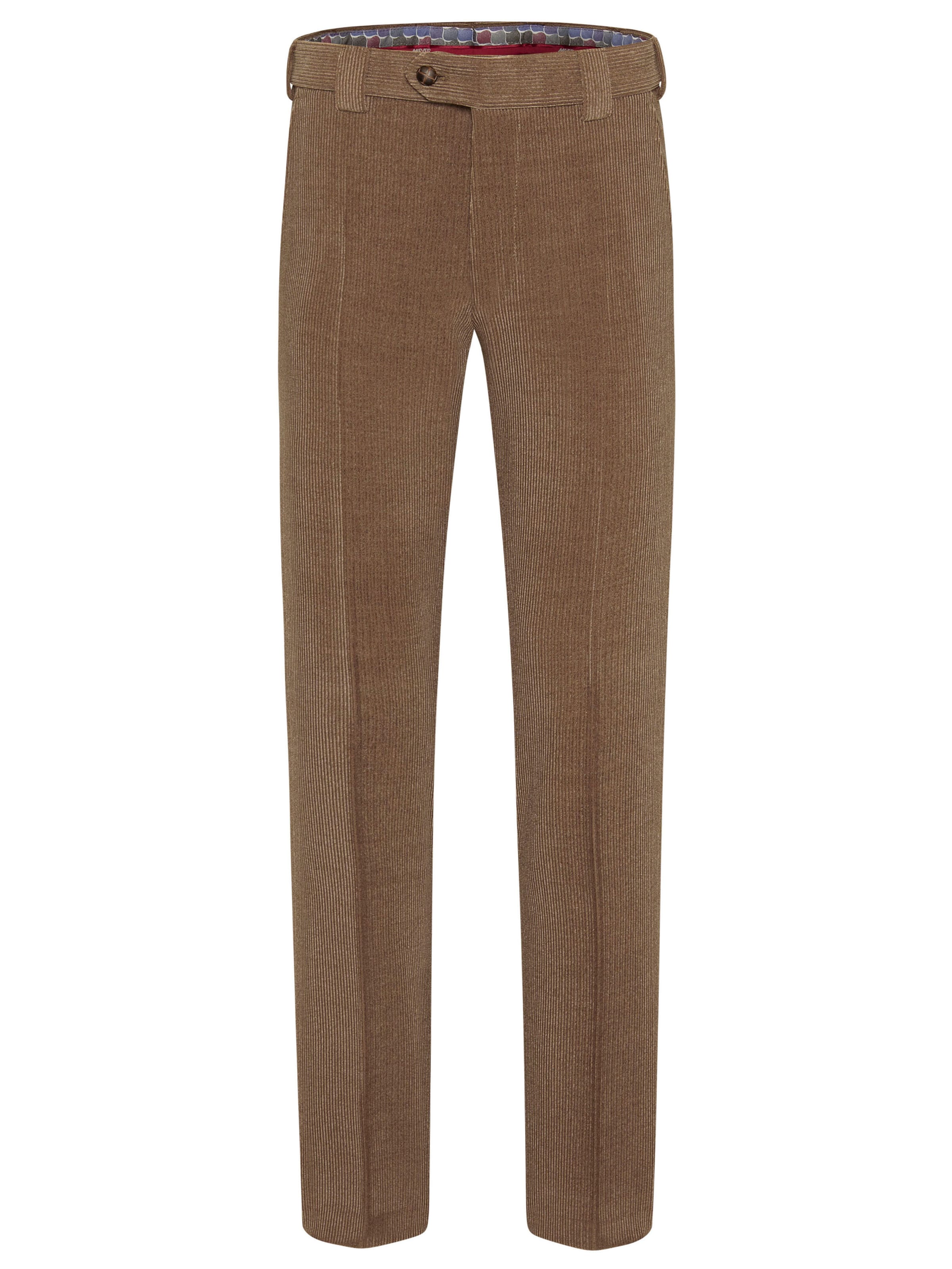 Regular Pantalon chino 'Trevira' MEYER en marron : devant