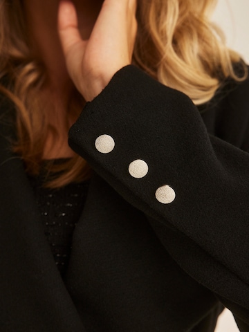 Guido Maria Kretschmer Women Ανοιξιάτικο και φθινοπωρινό παλτό 'Jannett' σε μαύρο: μπροστά