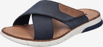 Rieker Mules in Blue: front