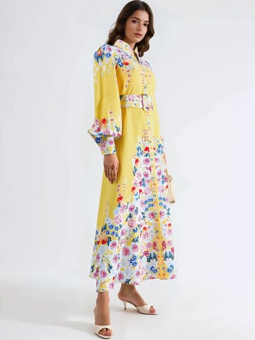 MSN Collection Maxi Kleid in Gelb