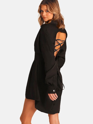 OW Collection Košilové šaty 'ERIN' – černá