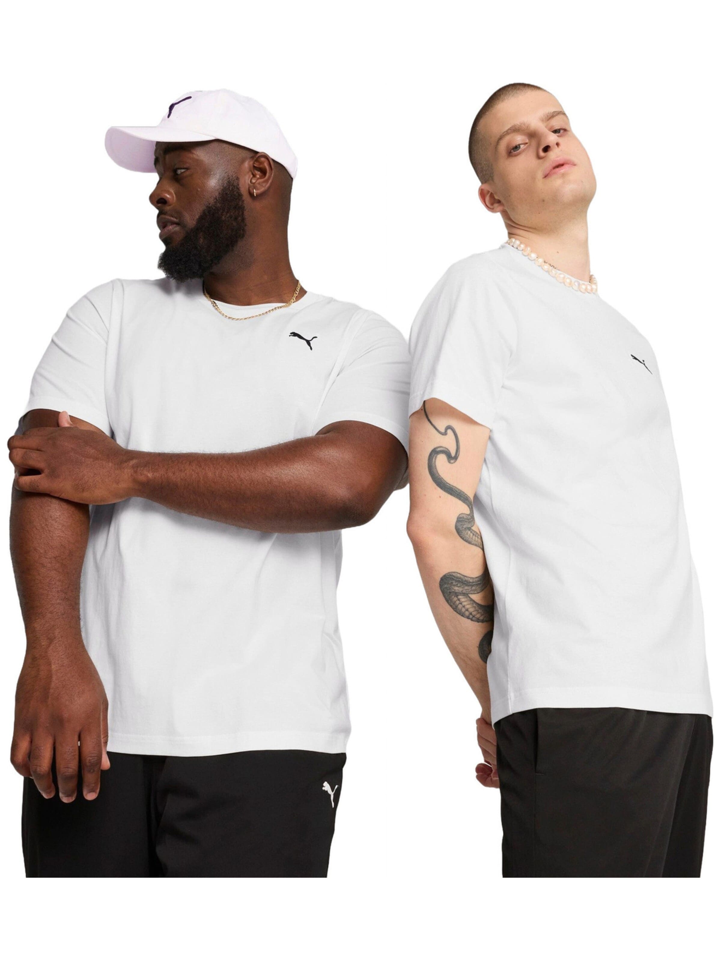 PUMA Shirt 'Puma ESS Small Logo Tee' in M in de kleur Wit, Productweergave
