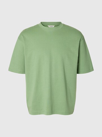 SELECTED T-Shirt 'SLHOscar' in Grün