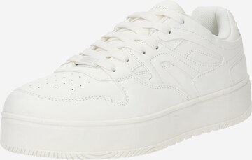 Baskets basses Bershka en blanc : devant