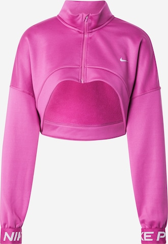 Giacca di felpa sportiva 'Pro' di NIKE in rosa: frontale