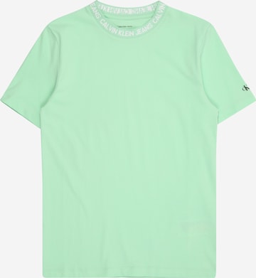 Calvin Klein Jeans Shirt 'INTARSIA' in Green: front