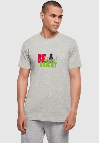 Merchcode T-Shirt 'Peanuts Be Bright' in Grau: predná strana