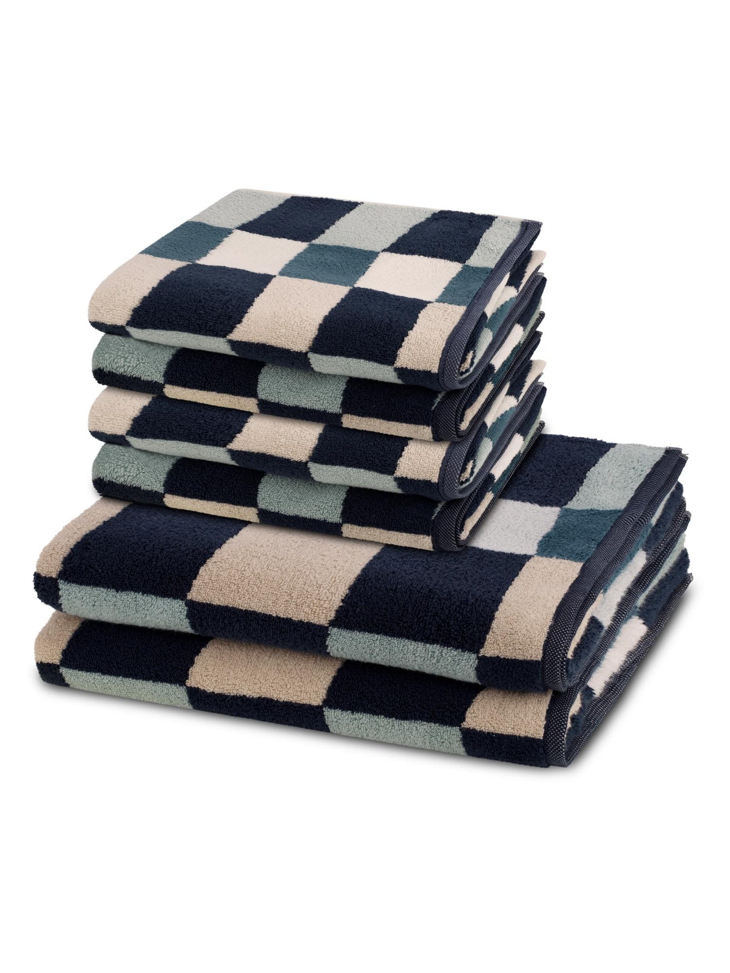 ROSS Handtuch 'Three Stars'‌‌‌ in Blau: Vorderseite
