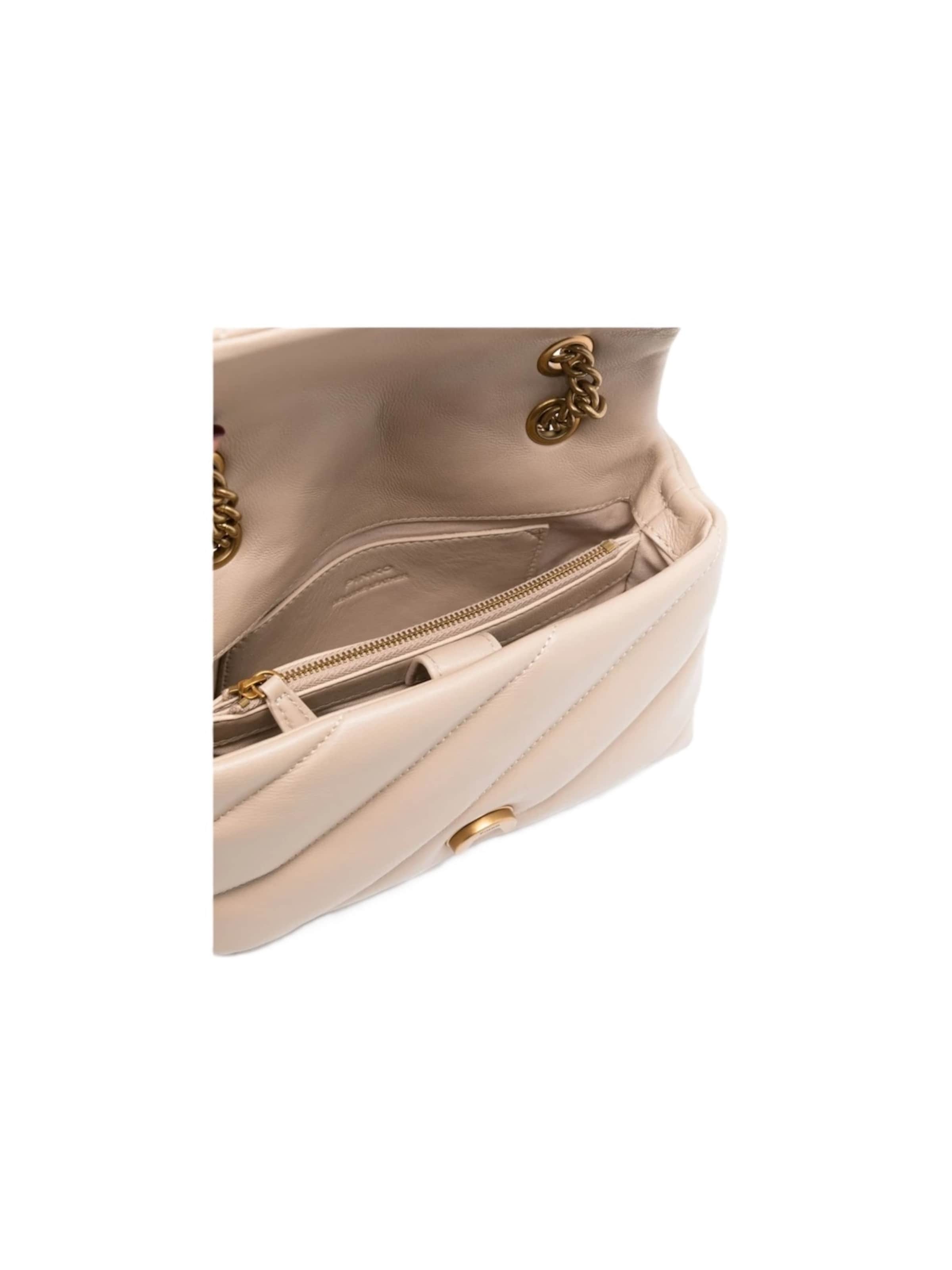 Borsa a spalla '100039 A0F2' di PINKO in beige