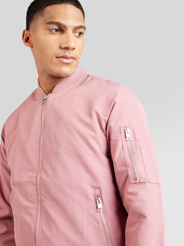 JACK & JONES Regularny krój Kurtka przejściowa 'JJERush' w kolorze różowy