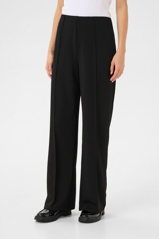 Kaffe Wide leg Broek 'Thea' in Zwart: voorkant