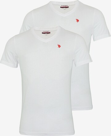 T-Shirt U.S. POLO ASSN. en blanc : devant