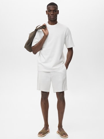 Tricou 'ANOUK' de la MANGO MAN pe alb