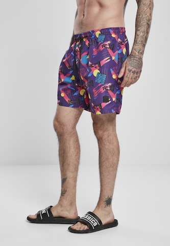 Urban Classics Badeshorts in Lila