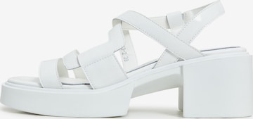 CESARE GASPARI Sandals in White: front