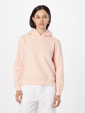 Calvin Klein Jeans Sweatshirt in Roze: voorkant