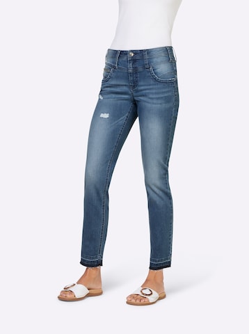 heine Slimfit Jeans i blå: forside