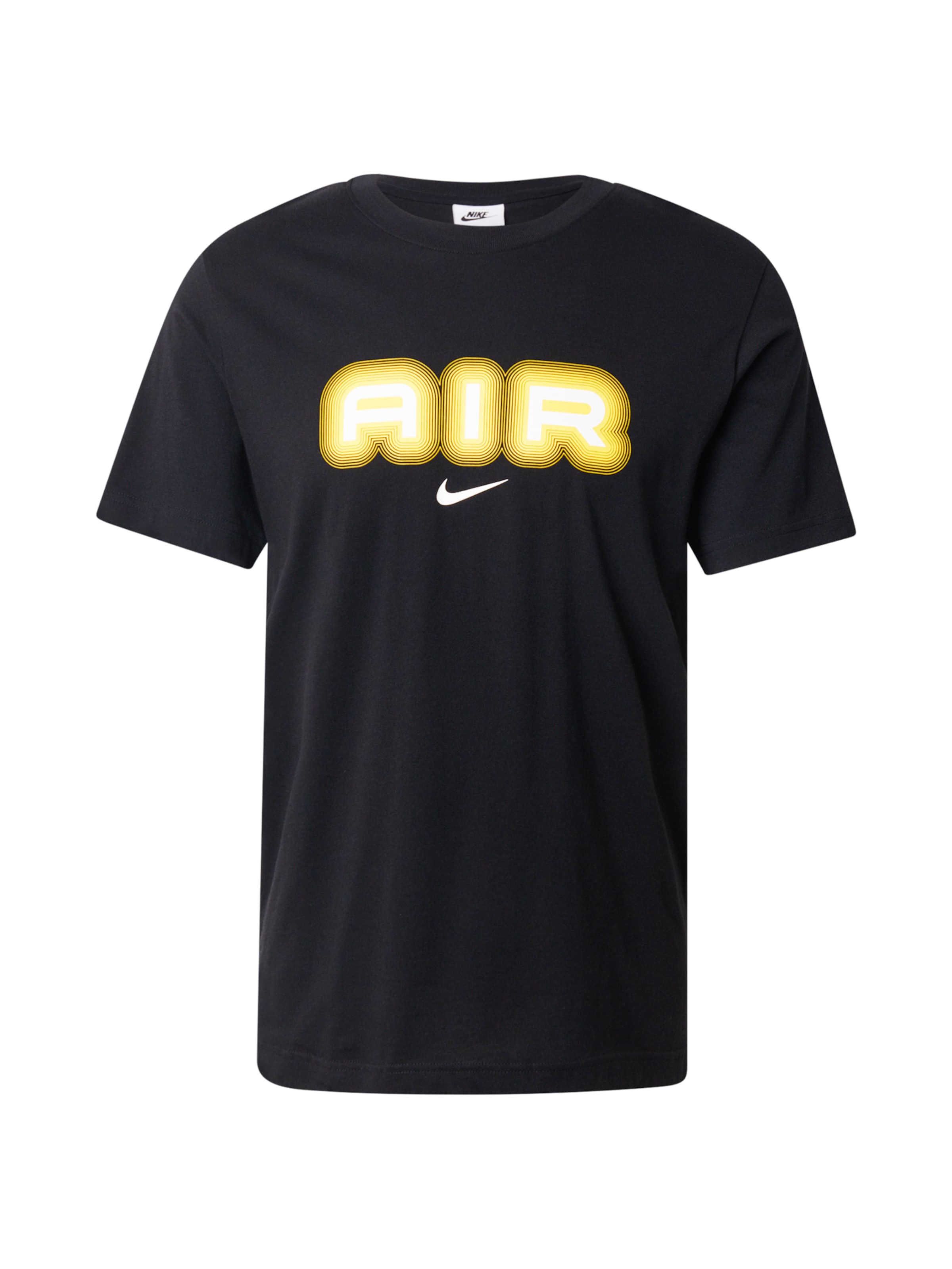 Nike Sportswear Bluser & t-shirts 'AIR' i gul / sort / hvid, Produktvisning
