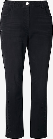 Ulla Popken Regular Jeans in Zwart: voorkant