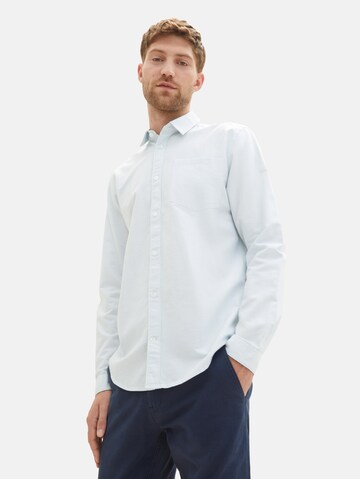 Coupe regular Chemise TOM TAILOR en bleu