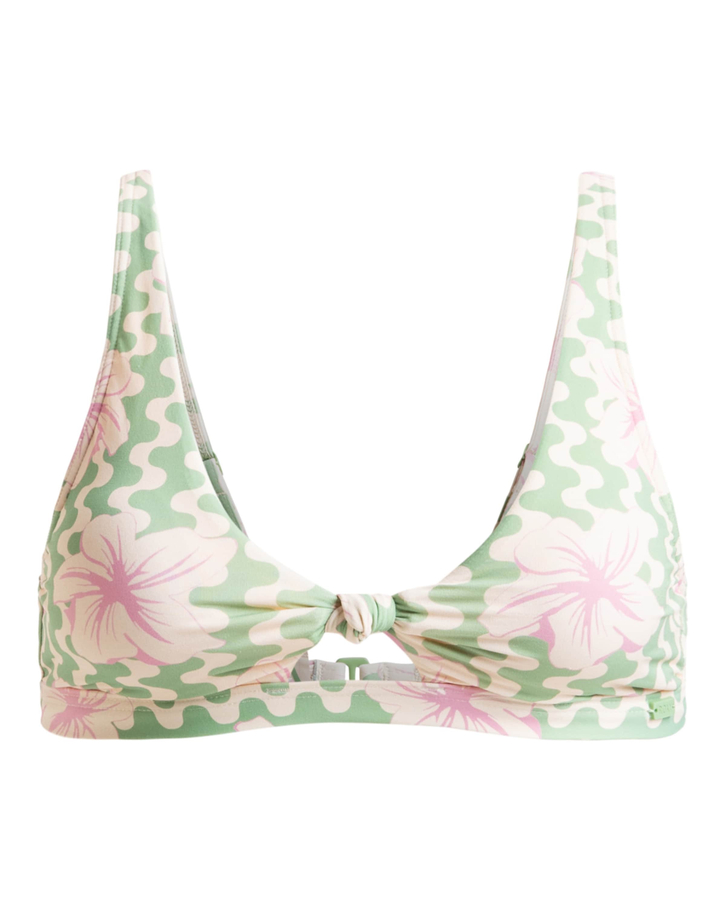 Bustier Hauts de bikini 'Hibiscus Daze' ROXY en vert : devant
