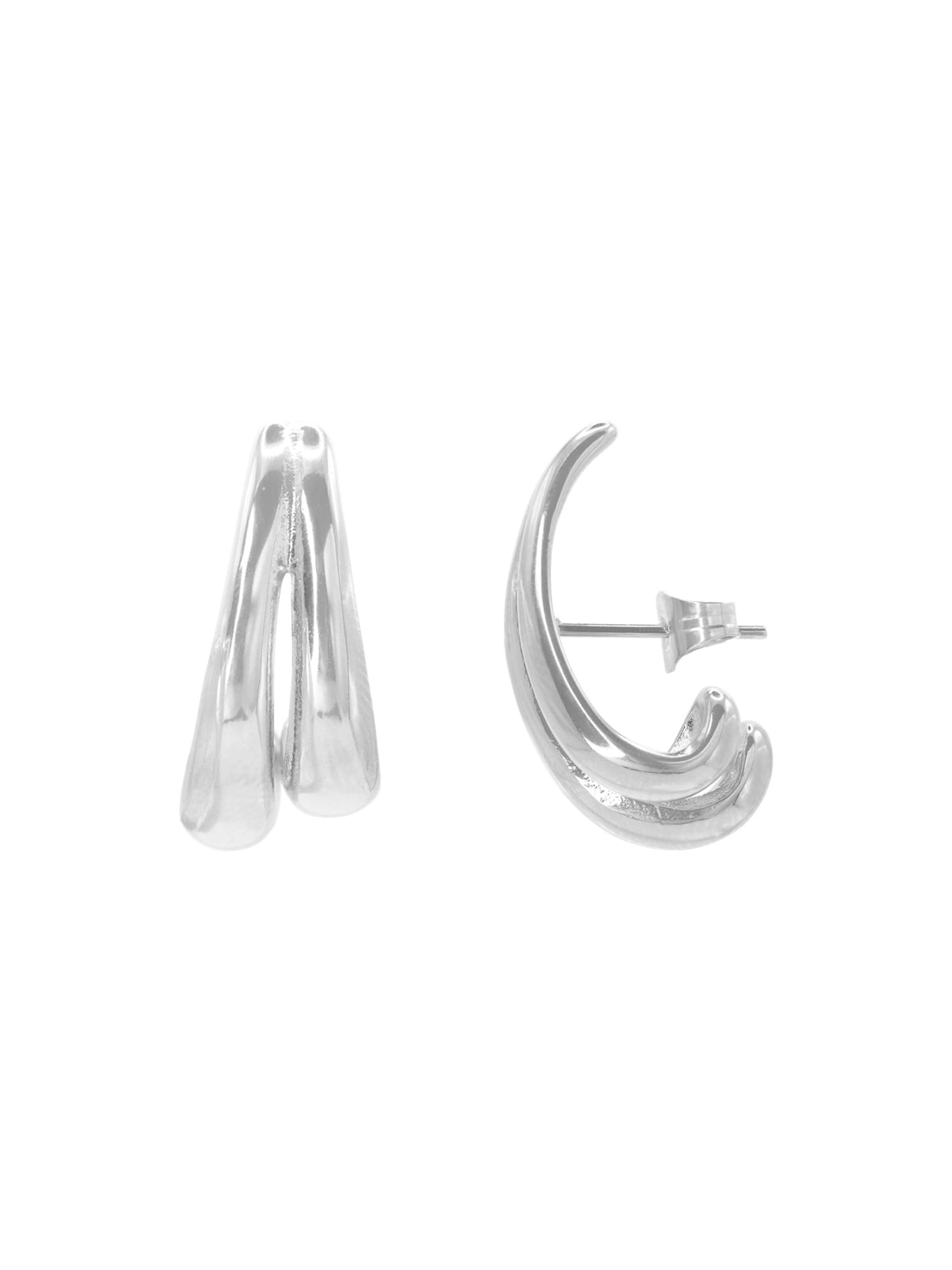 Boucles d'oreilles 'Furia' Heideman en argent : devant