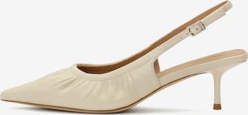 Escarpins à bride arrière Kazar Studio en beige : devant
