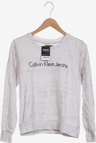 Calvin Klein Jeans Sweatshirt & Zip-Up Hoodie in S in Silver: front