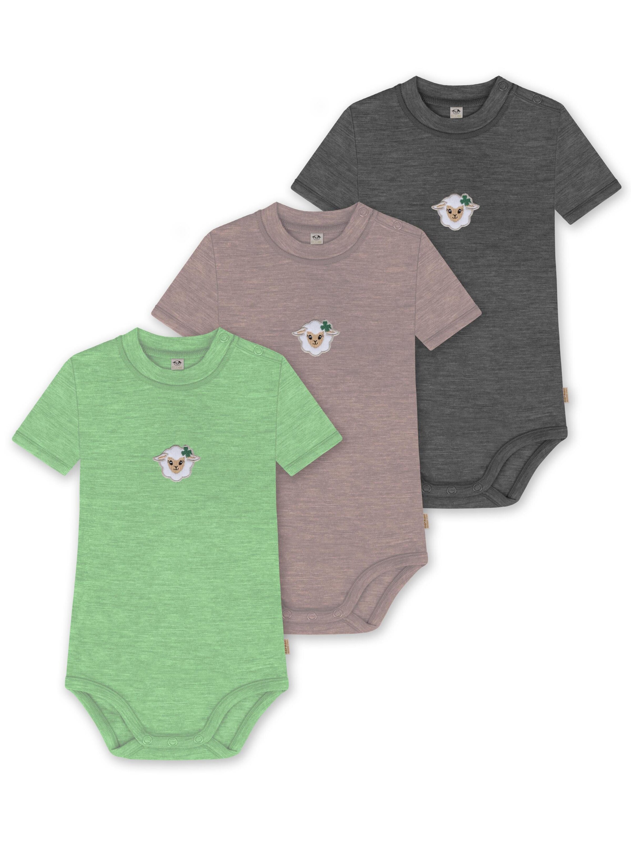 Barboteuse / body 'Tihoi' normani en mélange de couleurs : devant