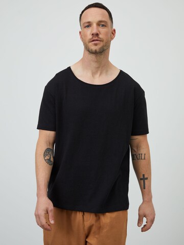 DAN FOX APPAREL Shirt 'Sven' in Black: front