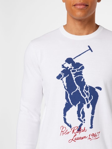 Pulover de la Polo Ralph Lauren pe alb