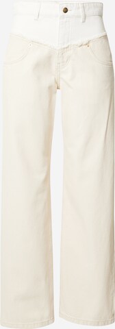 co'couture Wide leg Jeans i beige: framsida