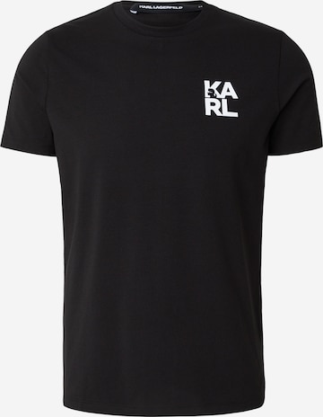 T-Shirt Karl Lagerfeld en noir : devant