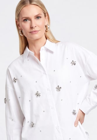 usha WHITE LABEL Blouse in White