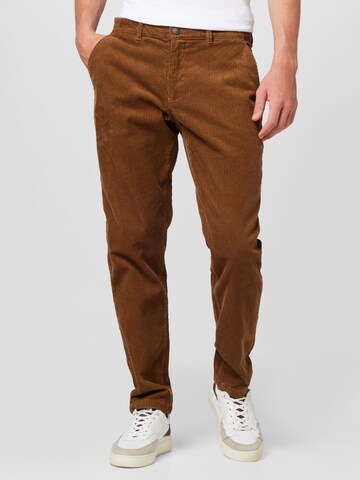 Casual Friday Regular Chino Pants 'Viggo' in Brown: front