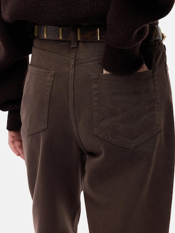 Barrel Jean 'PINKO ESTELLE EGG BULL FISSO WASHED MARRONE PANTALONE' PINKO en marron