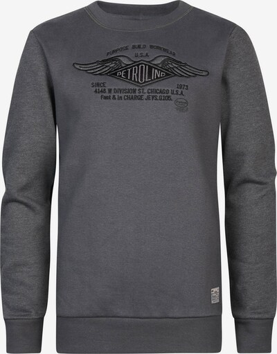 Petrol Industries Sweatshirt 'Downers Grove' in grau / dunkelgrau / schwarz, Produktansicht