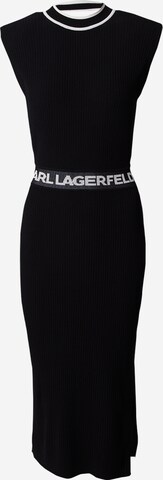 Karl Lagerfeld Sukienka z dzianiny w kolorze czarny: przód