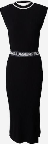 Karl Lagerfeld Pletena obleka | črna barva: sprednja stran