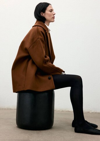 MANGO Mantel 'Love' in Braun