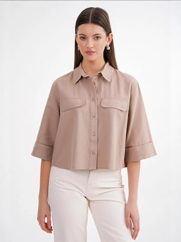 MixRay - Blusa em castanho: frente