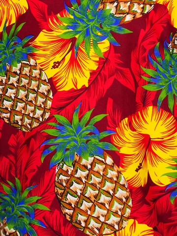 King Kameha Schal 'Pineapple Hibiscus' in Rot