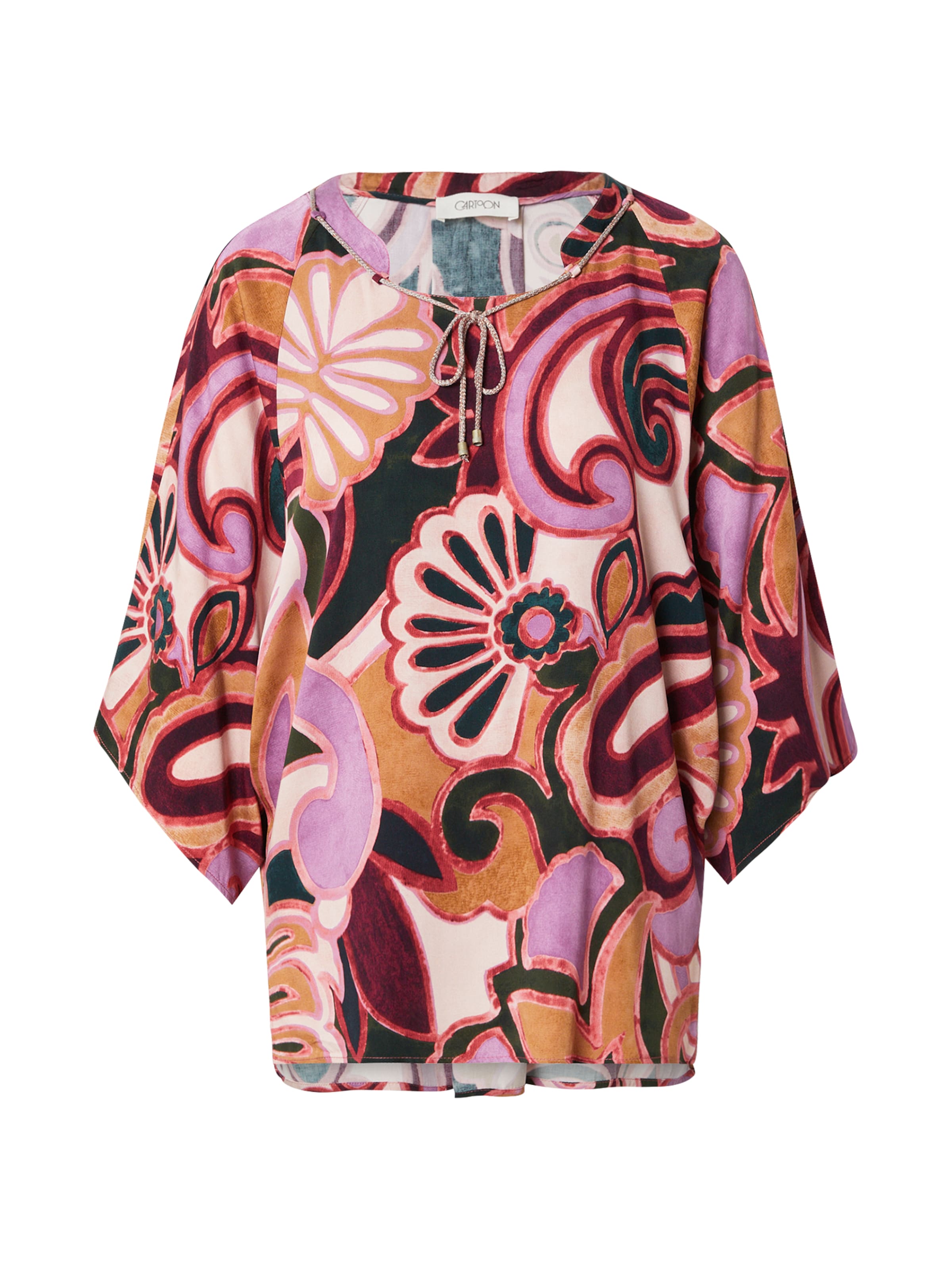 Cartoon Blouse in Purple: front