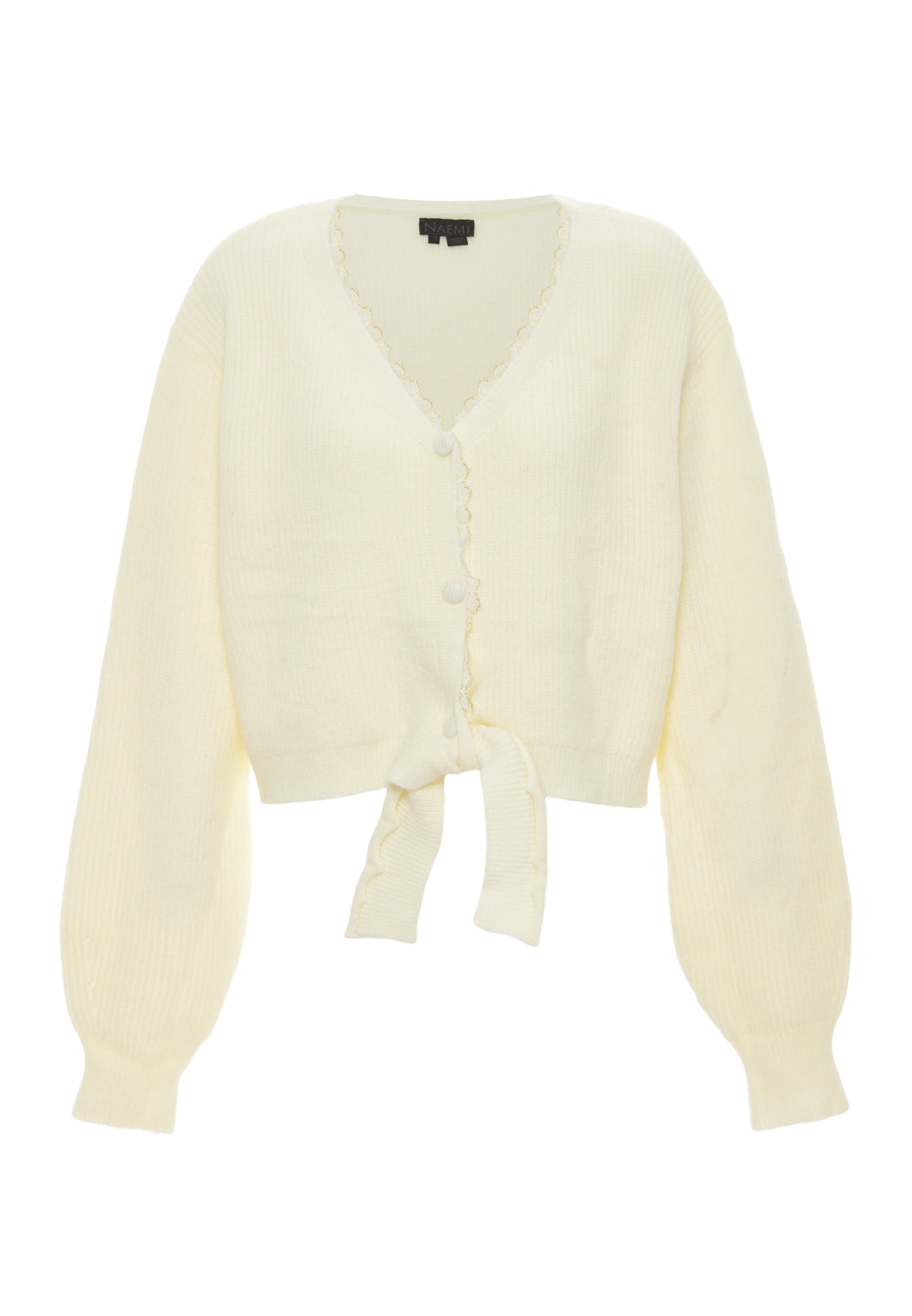 balts NAEMI Adīta jaka: no priekšpuses