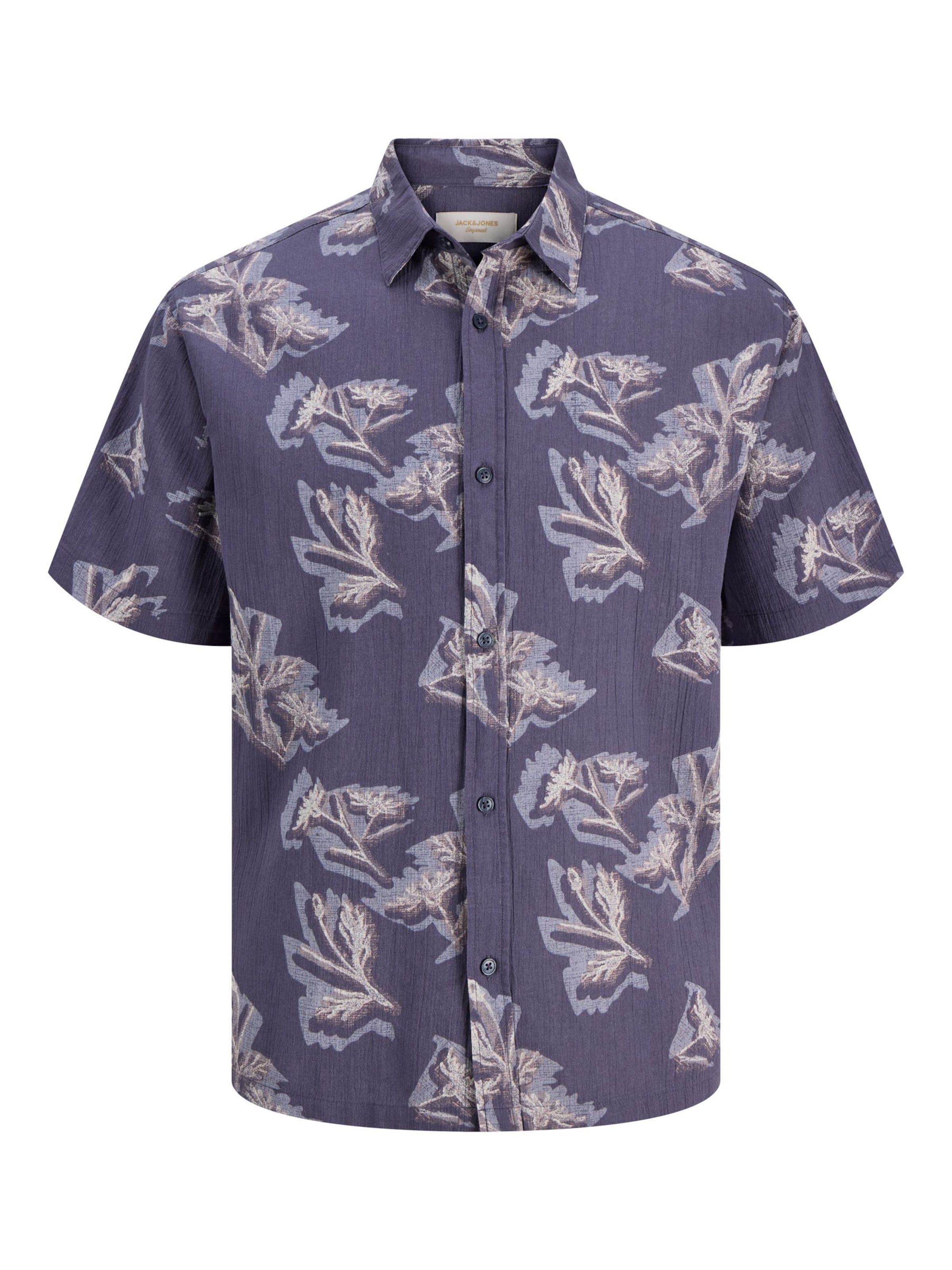 Jack & Jones Junior Button Up Shirt in Grey: front