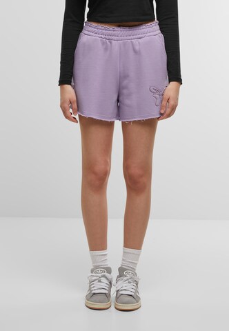 Wide Leg Pantalon Felicious en violet : devant