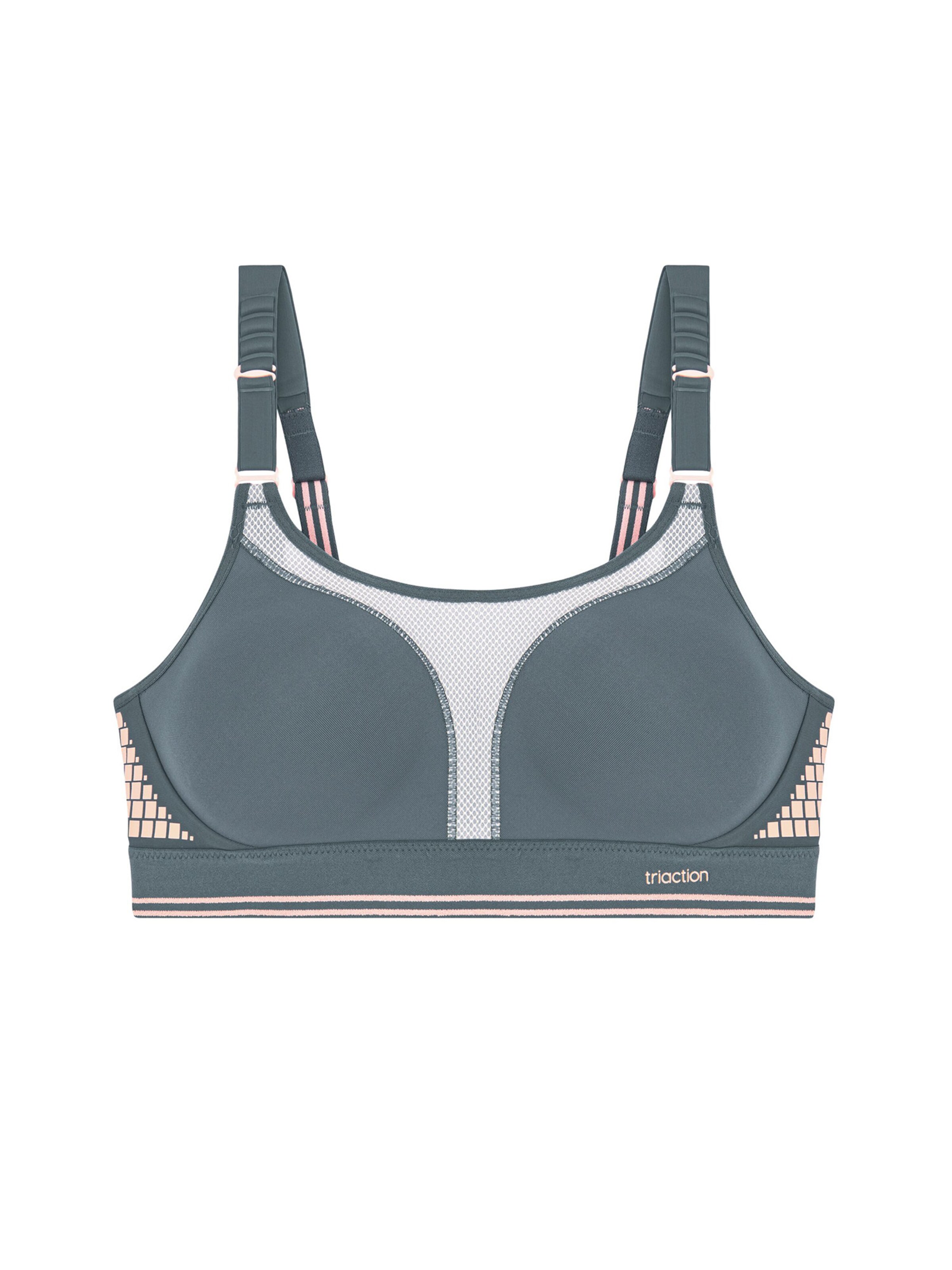Triumph Triaction Bralette Sports bra ' Triaction Extreme Lite ' in Grey: front
